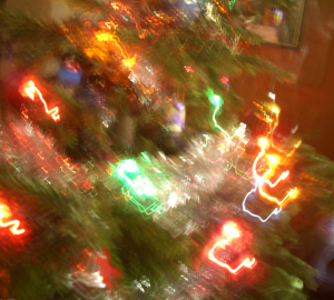 Blurry Christmas tree lights